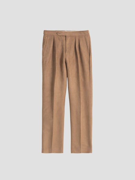 PANTALON SUEDE RELAXED FIT TOSTADO