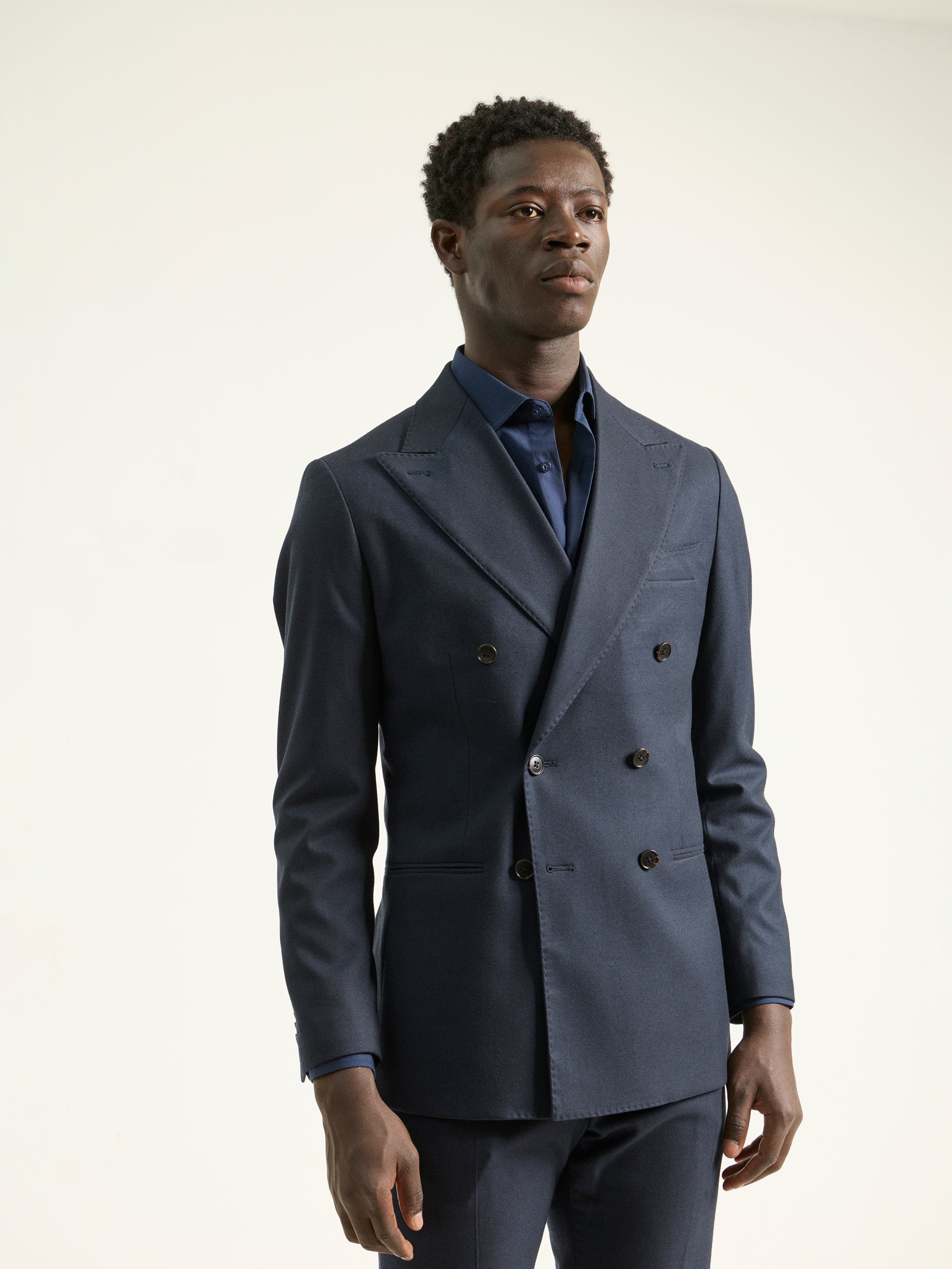 Unstructured double breasted blazer hotsell