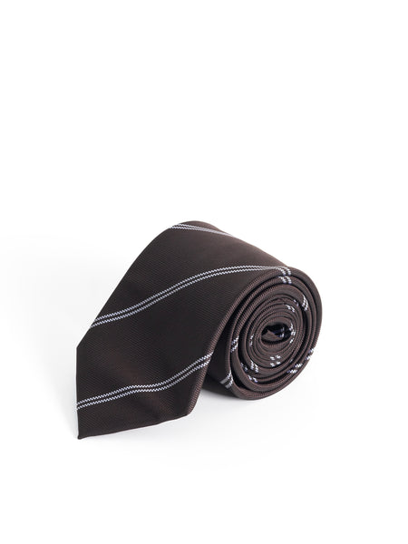 CORBATA RAYA REGIMENTAL MARRÓN
