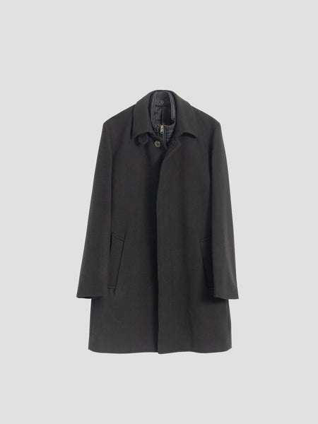 ABRIGO LANA CUELLO DESMONTABLE VERDE LODEN