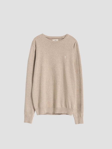 JERSEY ALGODÓN CUELLO REDONDO TAPIOCA