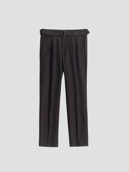 PANTALÓN SET LANA MARRÓN OSCURO