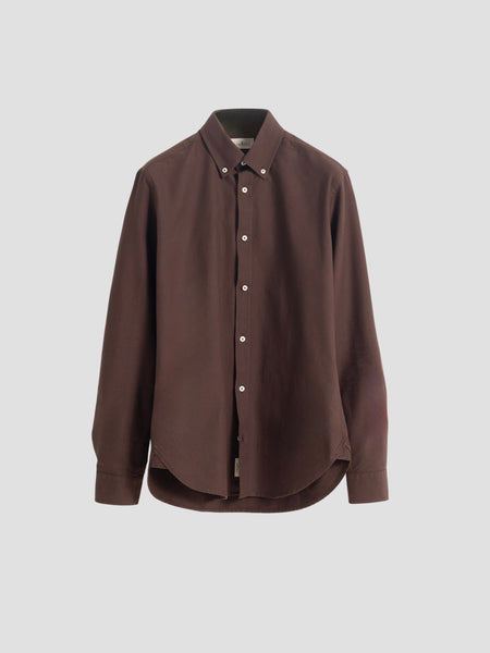 CAMISA OXFORD ALGODÓN CHOCOLATE