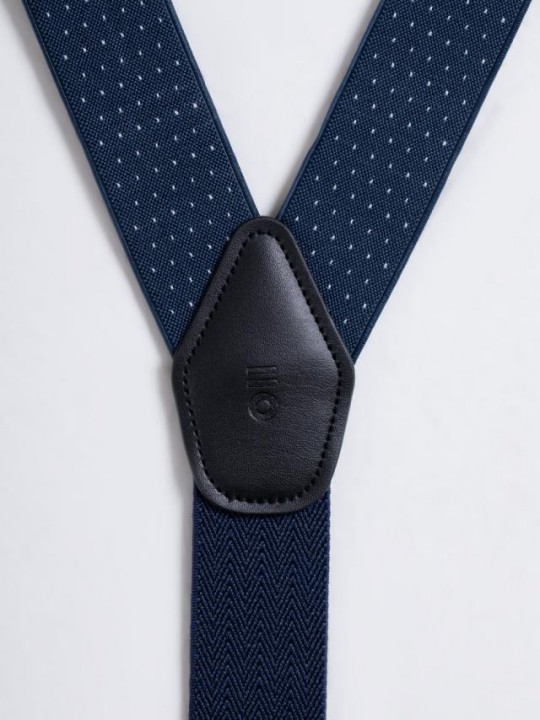 NAVY PIN POINT SUSPENDERS