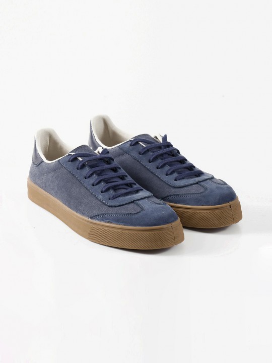 BLUE CANVAS/SUEDE SNEAKERS