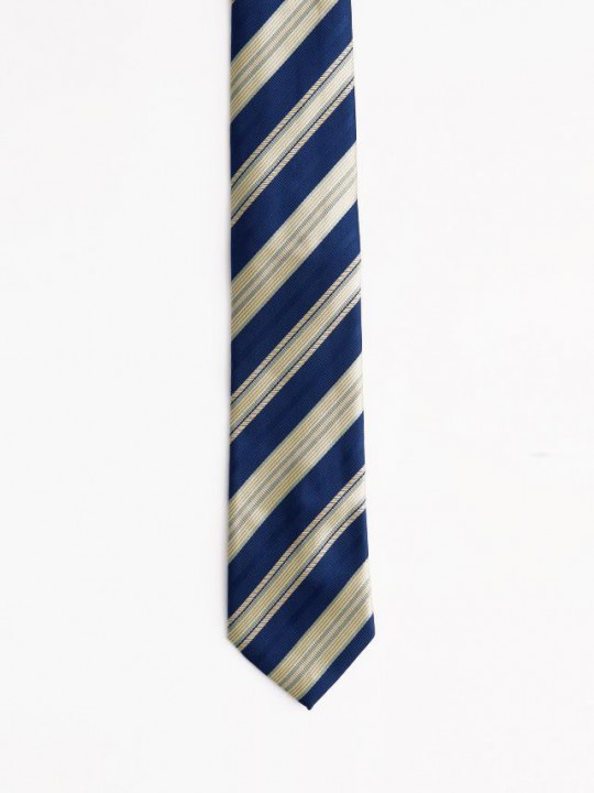Navy vintage striped tie