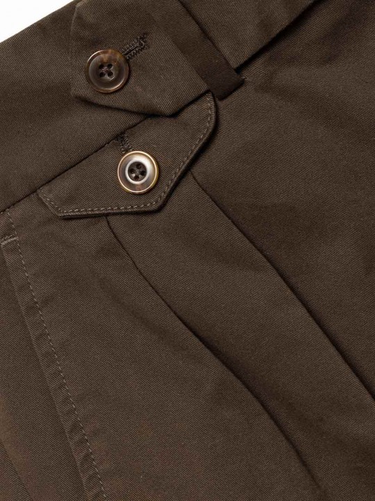 HIGH RISE TROUSERS INVERTED PLEATS CHOCOLATE PuroEGO