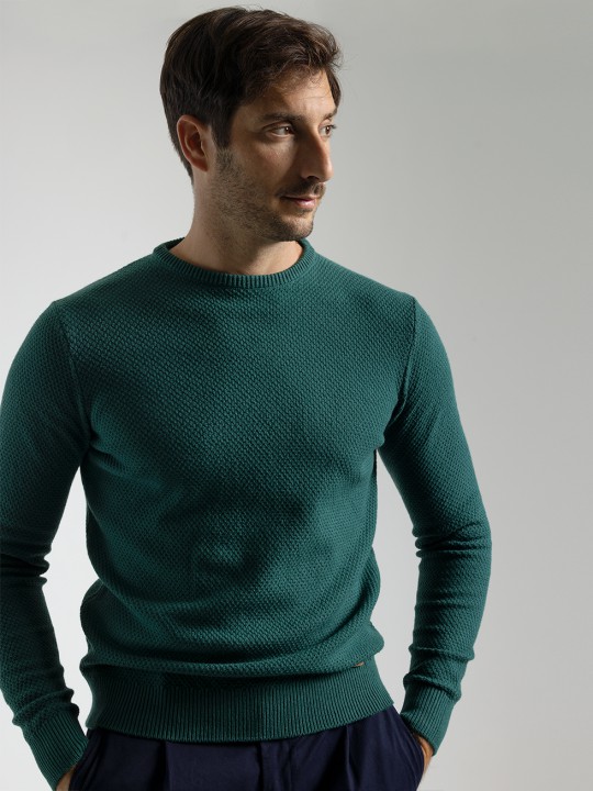 GREEN STRUCTURED PULLOVER PuroEGO