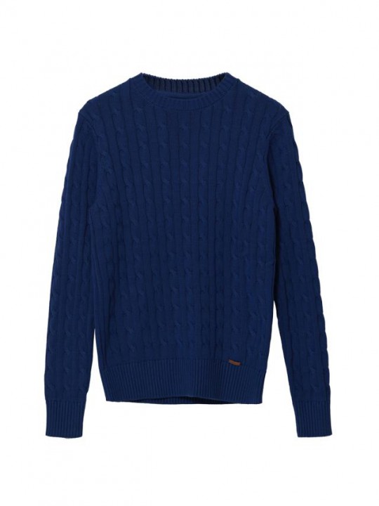 ROYAL BLUE CABLE KNIT JUMPER PuroEGO