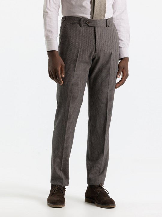 TOASTED HOUNDSTOOTH TROUSERS PuroEGO