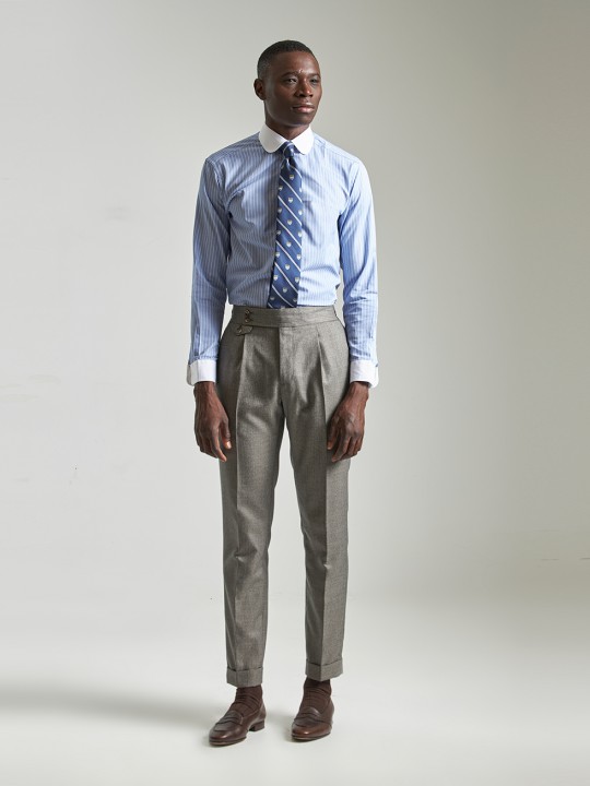 PuroEGO TOASTED HOUNDSTOOTH TROUSERS