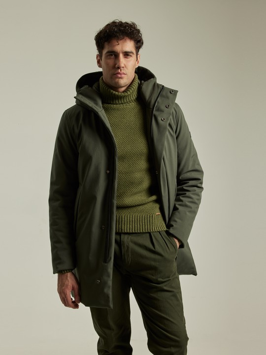 OLIVE GREEN TECHNICAL PARKA PuroEGO
