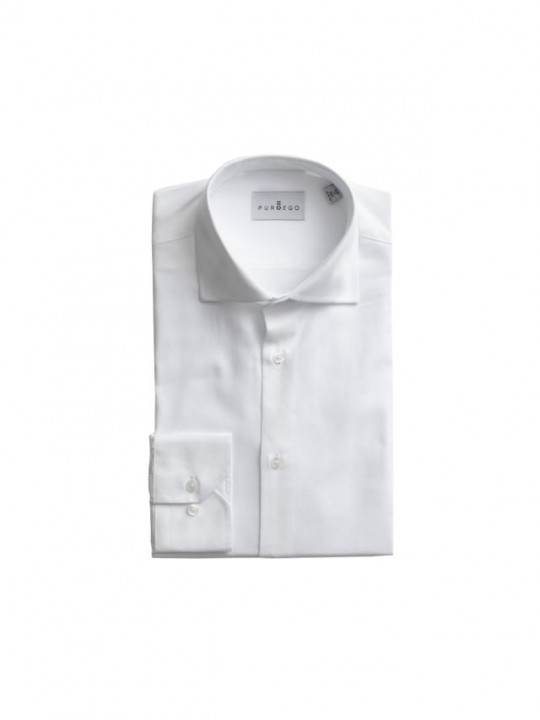 WHITE STRUCTURE FORMAL SHIRT PuroEGO