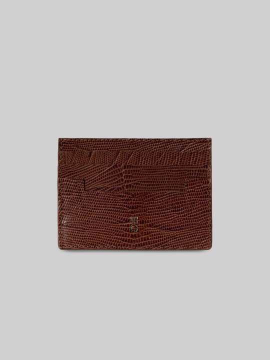 BROWN LEATHER CARD WALLET