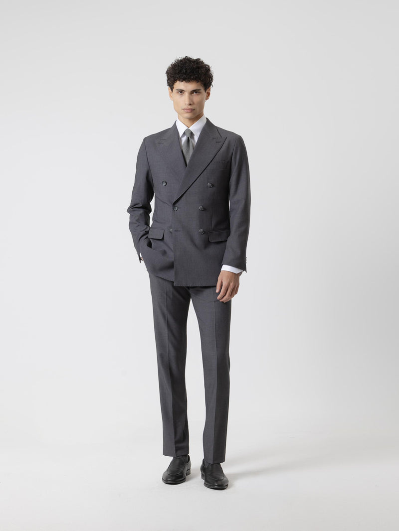 TRAJE CRUZADO GRIS OSCURO