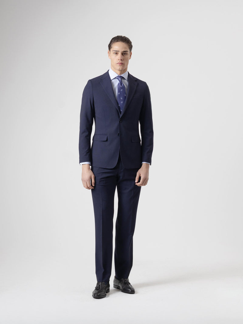 TRAJE MICRO CUADRO MARINO