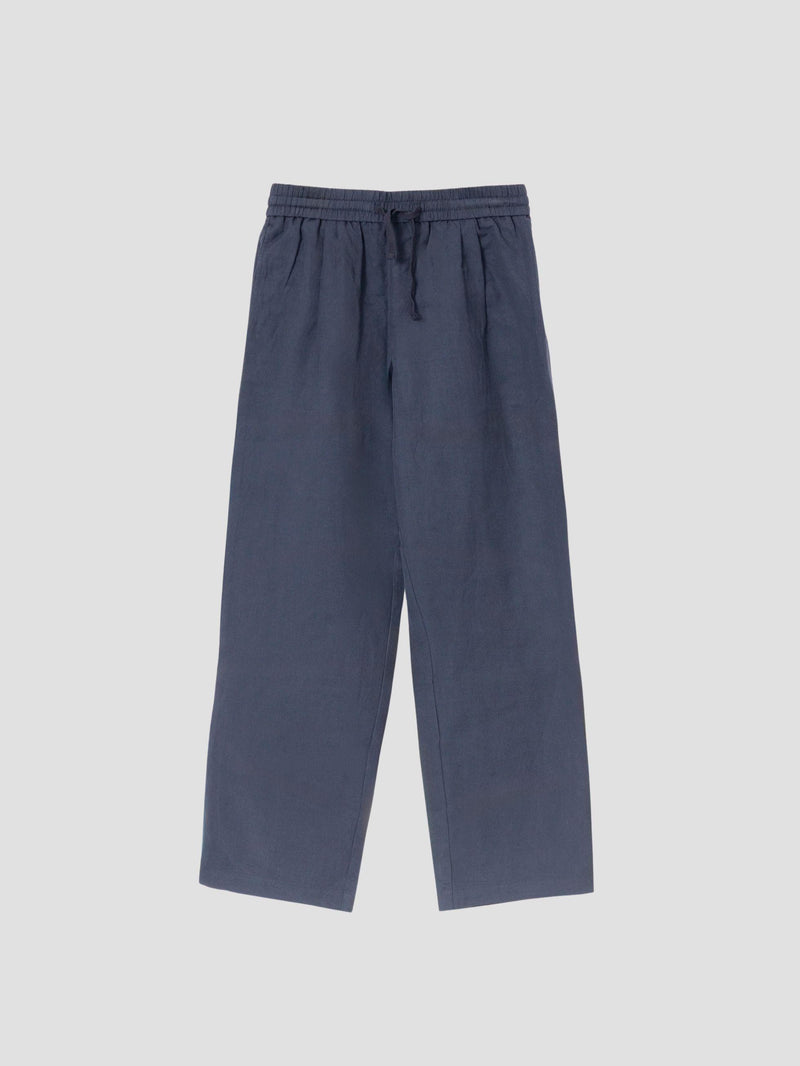 PANTALÓN WIDE FIT CINTURA ELASTICA MARINO