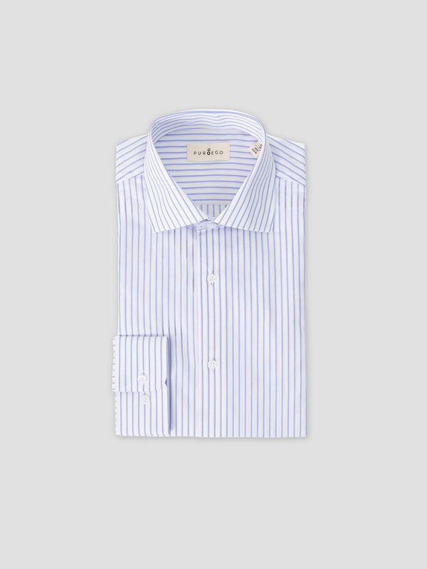BLUE STRIPE DRESS SHIRT