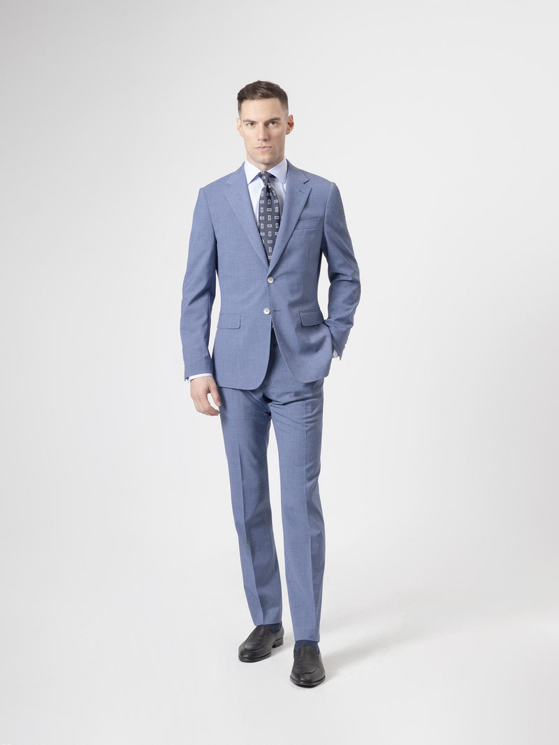 TRAJE LANA AZUL TIZA