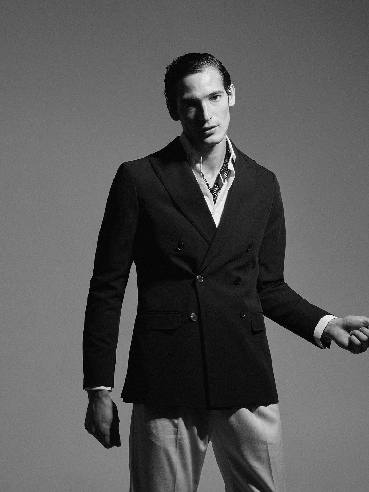 BLACK PRINTED BANDANA