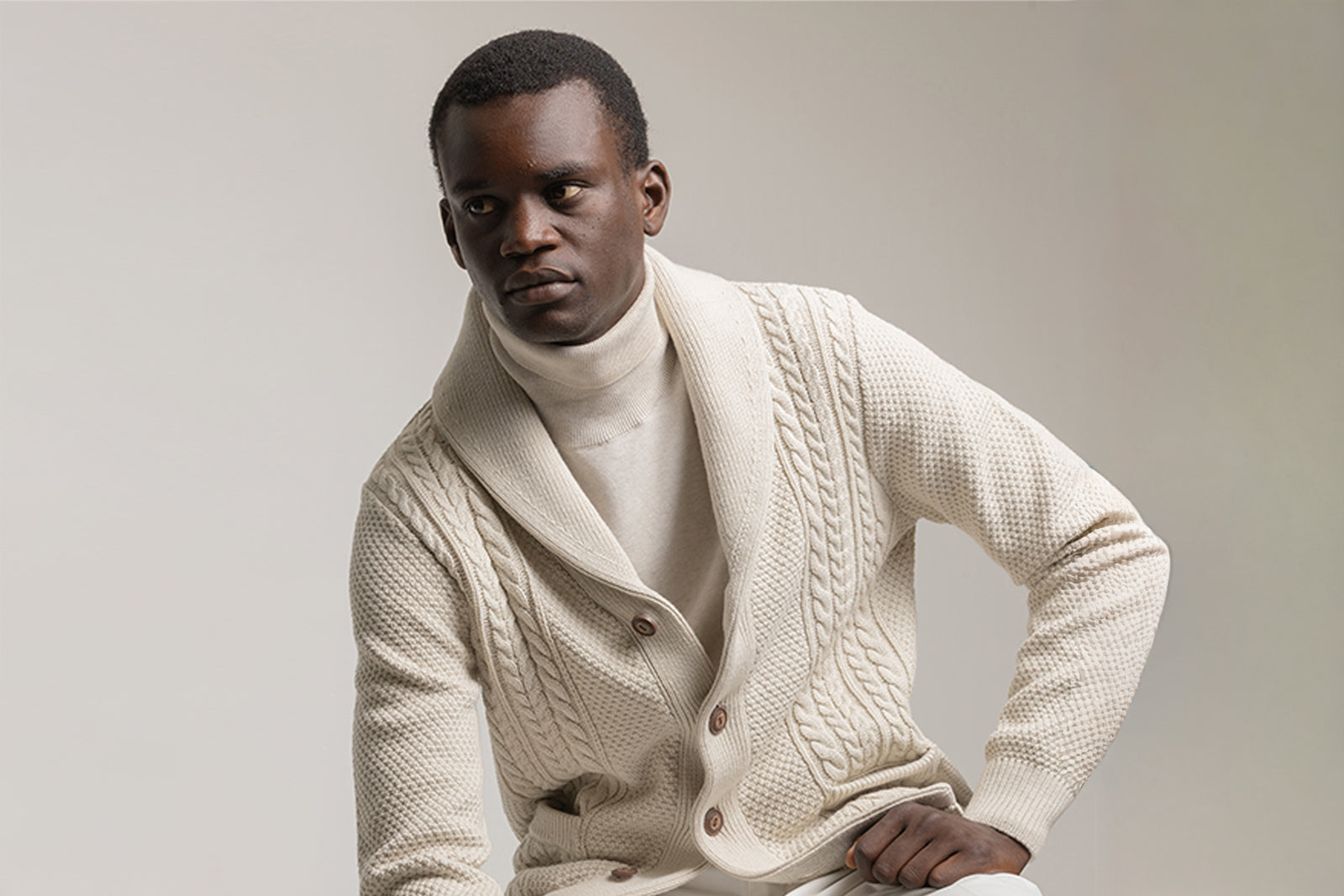 TAPIOCA JACQUARD CARDIGAN