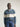 COBALT BLUE WIDE STRIPED POLO SHIRT