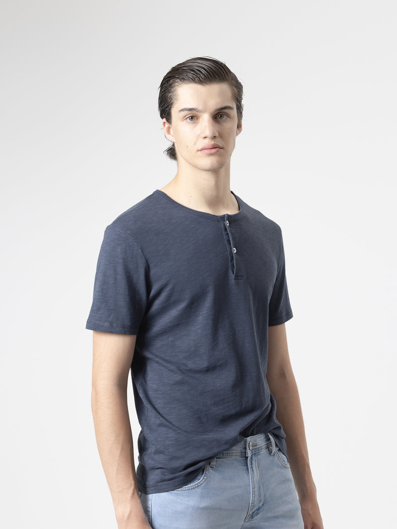 CAMISETA CUELLO PANADERO MARINO