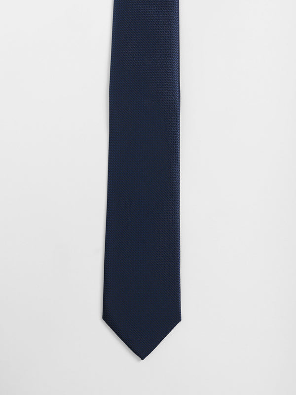 NAVY TEXTURE TIE