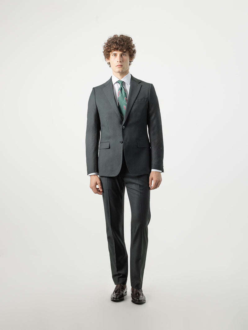DARK GREEN MICRO-CHECK SUIT