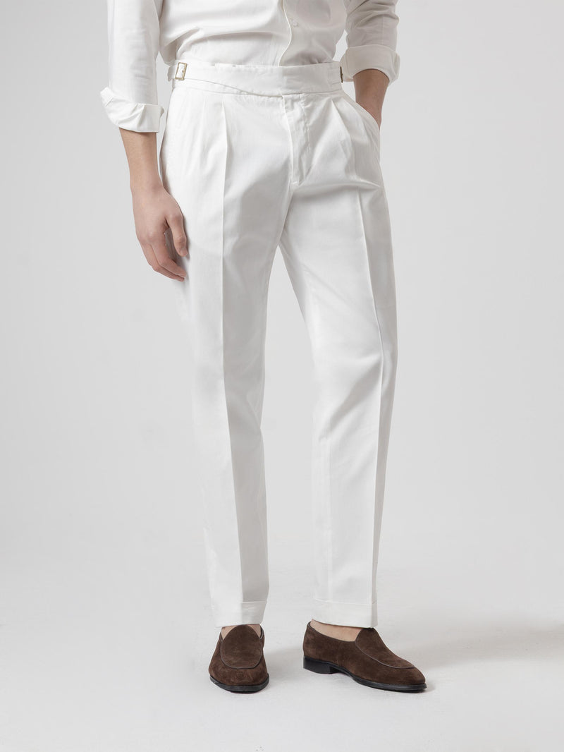 PANTALÓN GURKHA ALGODÓN BLANCO