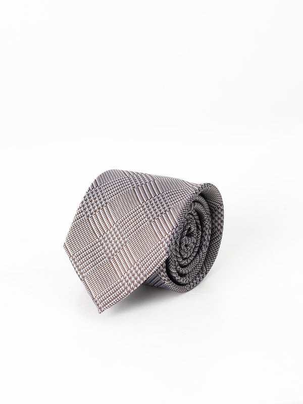 BROWN PRINCE OF WALES CHECK TIE