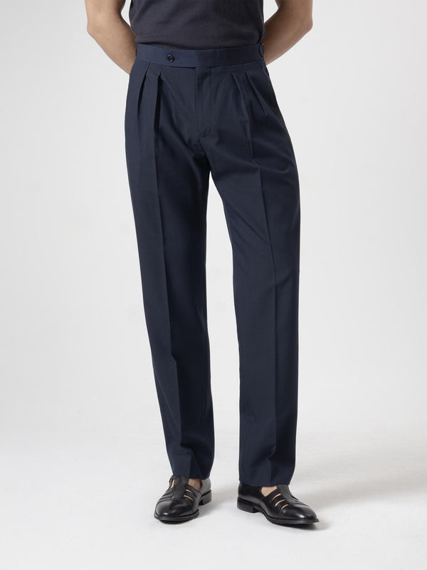 PANTALÓN ALTO RELAXED FIT MARINO