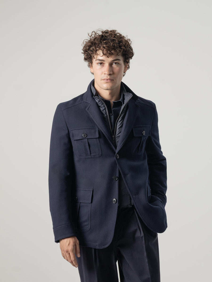 CHAQUETA MULTIBOLSILLOS MARINO