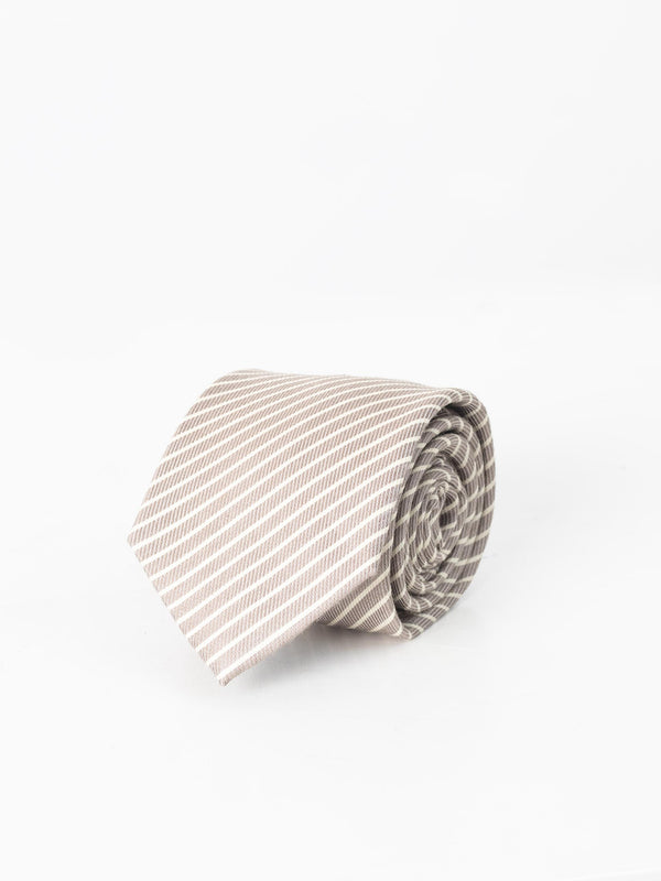 SAND DIAGONAL STRIPE TIE