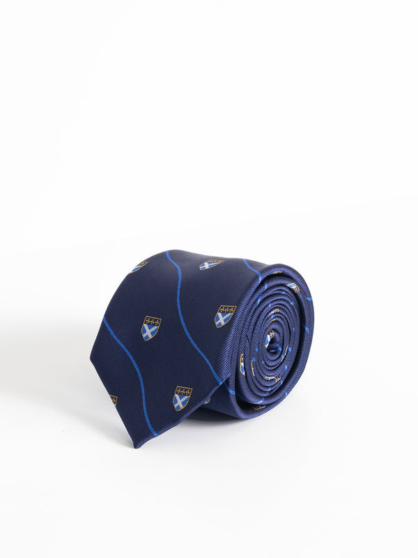 CORBATA ESCUDOS ONDAS MARINO