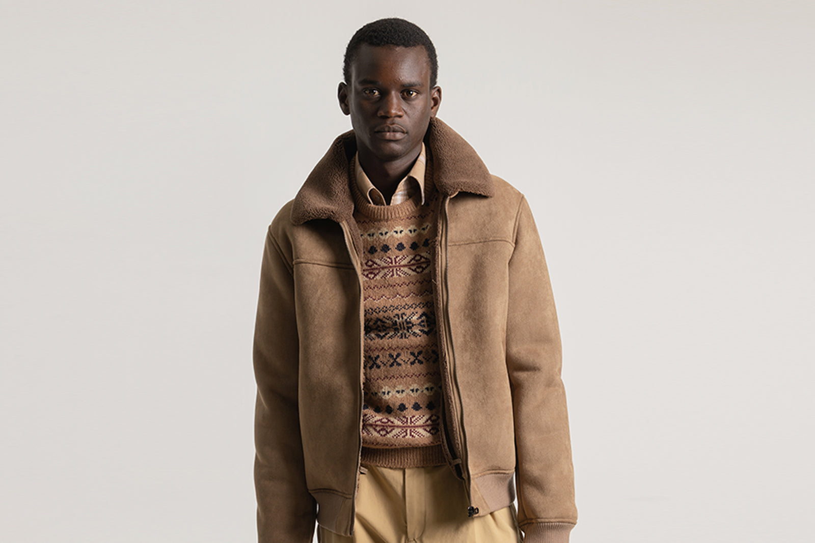 BROWN AVIATOR JACKET