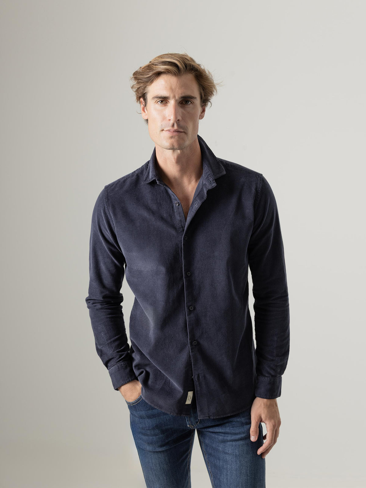 CAMISA MICROPANA MARINO