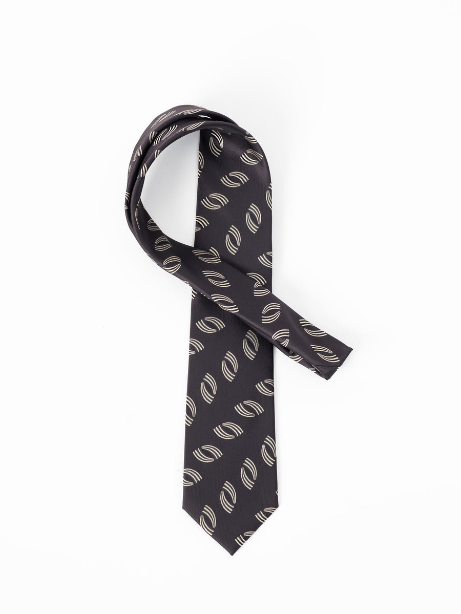 COFFEE BROWN MOTIF TIE