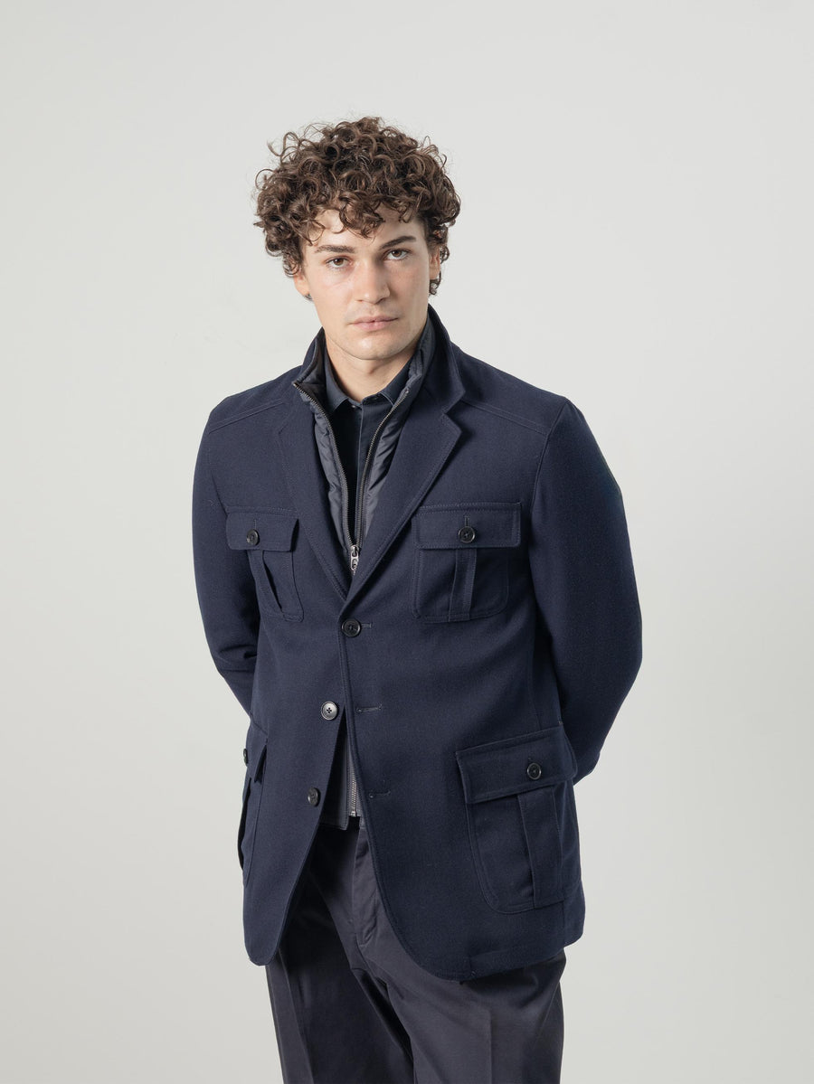 CHAQUETA MULTIBOLSILLOS MARINO