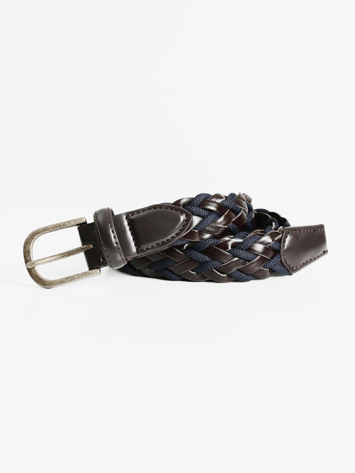 CINTURÓN TRENZADO PIEL BICOLOR