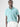 TURQUOISE BASIC WASHED POLO SHIRT