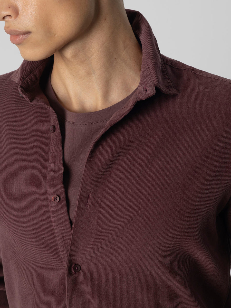 CAMISA MICROPANA BURDEOS