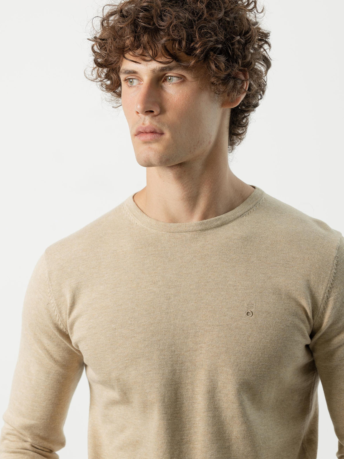 JERSEY CUELLO REDONDO BEIGE