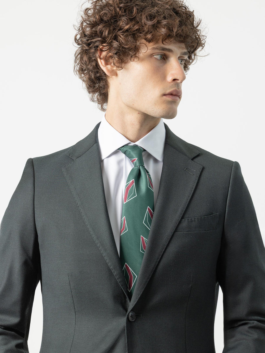 DARK GREEN MICRO-CHECK SUIT