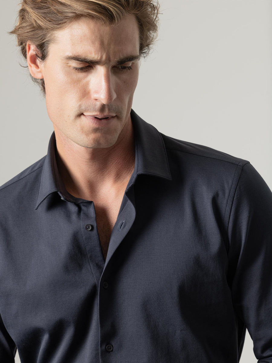 CAMISA ALGODÓN AZUL OSCURO
