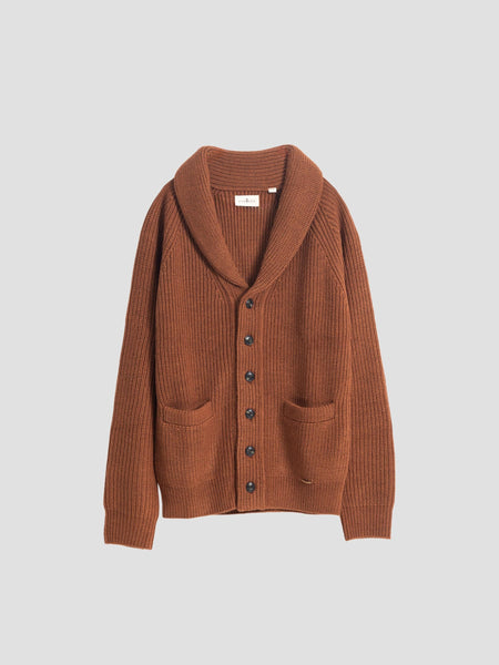 CARDIGAN CANALÉ CUELLO SHAWL TERRACOTA