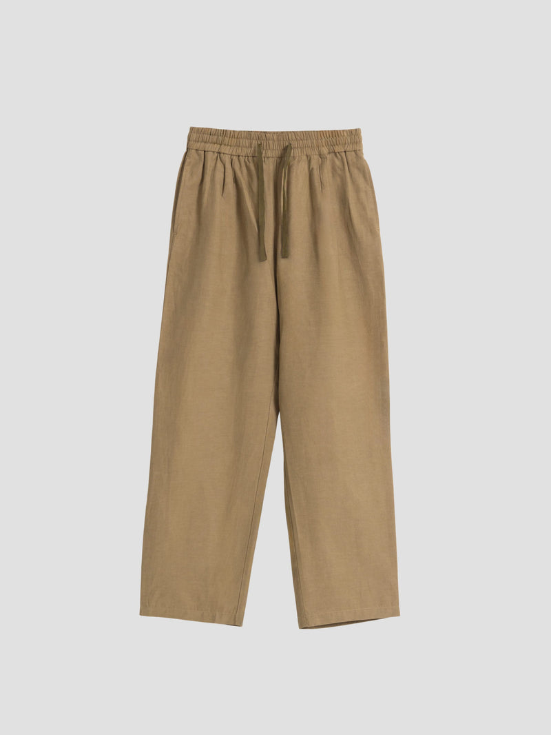 PANTALÓN WIDE FIT CINTURA ELASTICA CAMEL