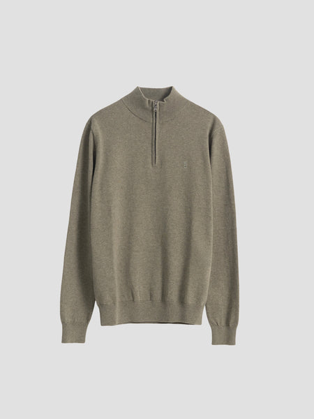 JERSEY CUELLO MOCK CREMALLERA VERDE CLARO