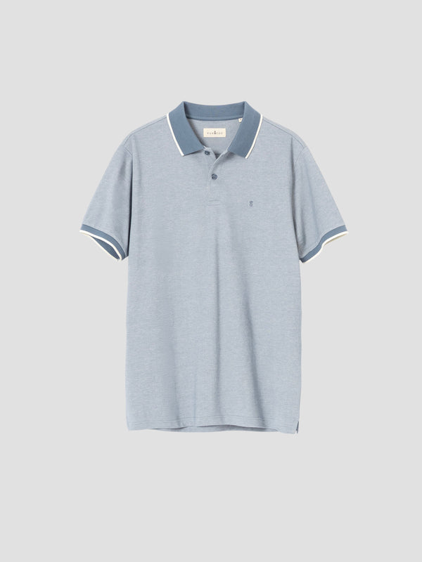 POLO CUELLO CONTRASTE AZUL