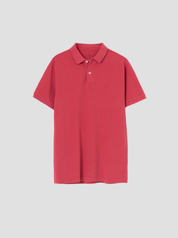 POLO BÁSICO LAVADO ROJO